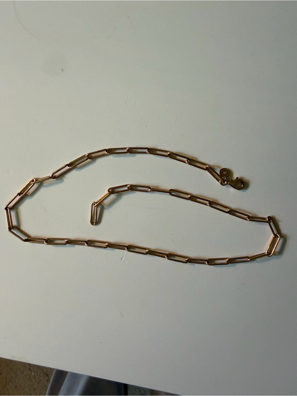Gold Link Paperclip Chain Necklace Pandora
